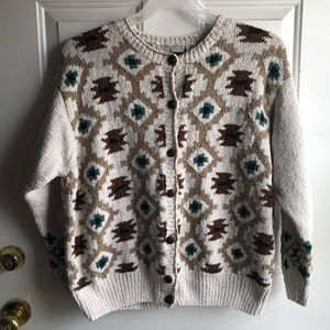 Vintage Liz Claiborne linen blend knit cardigan size 1X